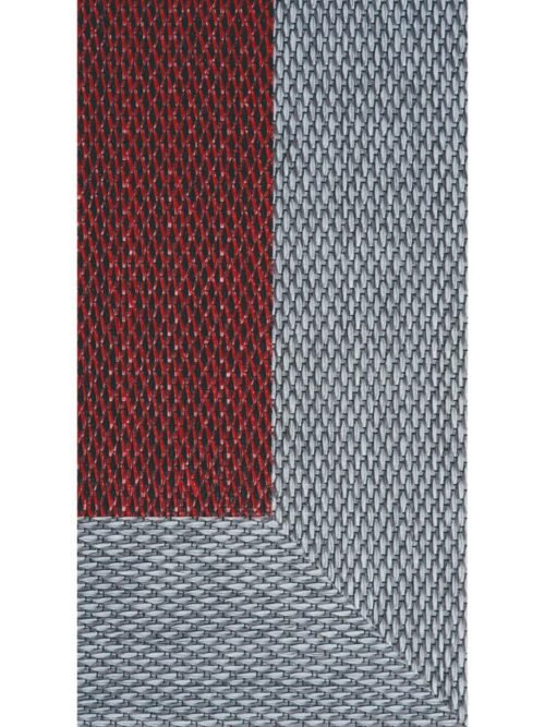 Alfombra Teplon con cenefa Rojo/Gris