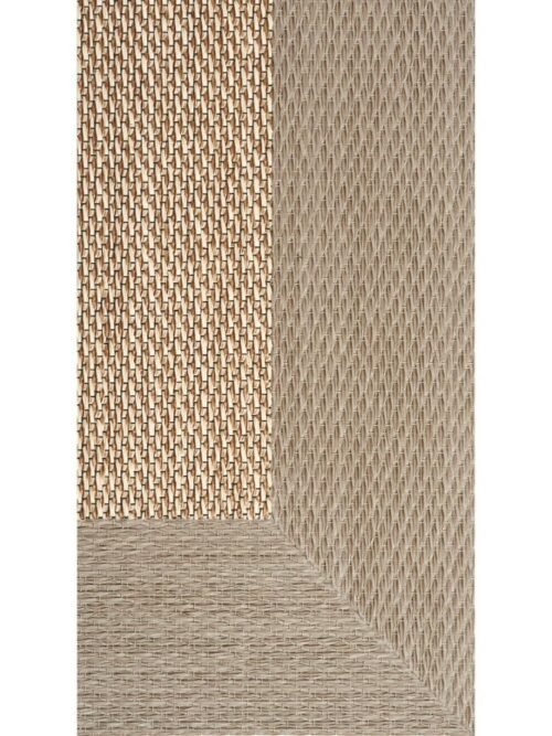 Alfombra Teplon con cenefa Crema/Ceniza
