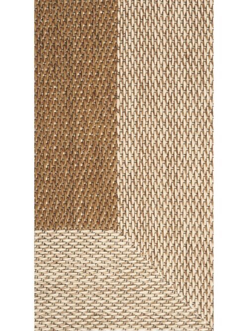 Alfombra Teplon con cenefa Oro/Crema