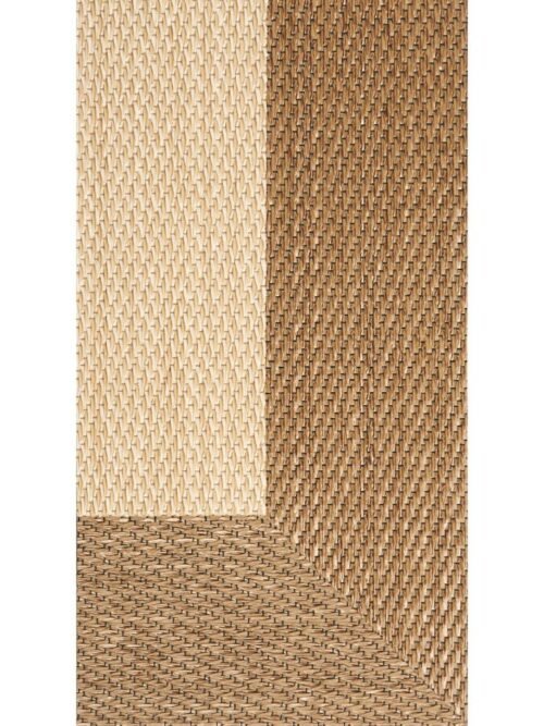 Alfombra Teplon con cenefa Natural/Oro