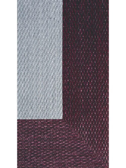 Alfombra Teplon con cenefa Plata/Morado