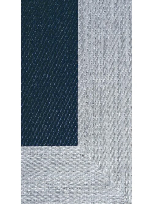Alfombra Teplon con cenefa Cobalto/Plata