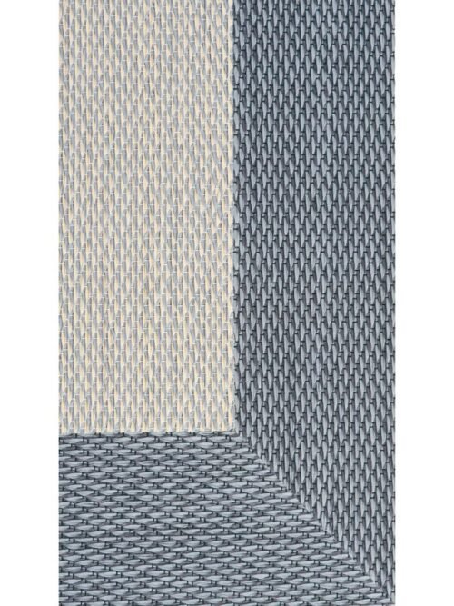 Alfombra Teplon con cenefa Seda/Gris