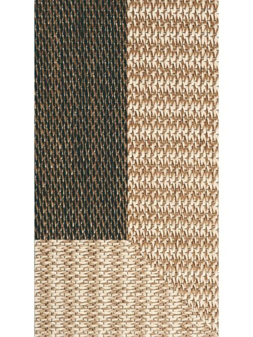 Alfombra Teplon con cenefa Bronce/Crema