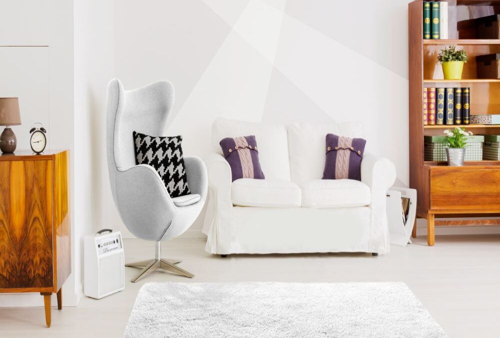 Alfombra Shaggy de pelo largo Alpaca Liso Blanco