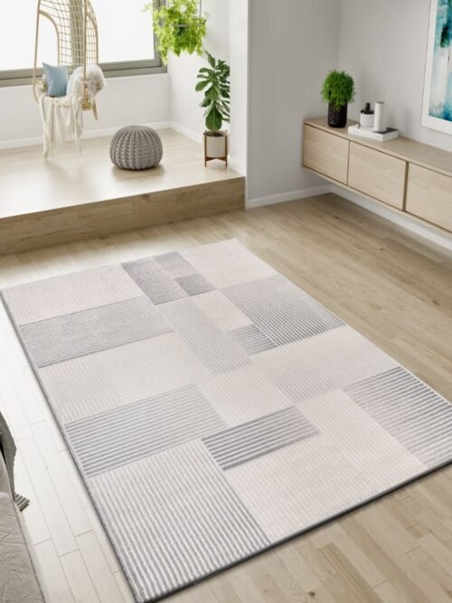 Alfombra Geométrica Estilo nórdico Baresa Gris 12943 14