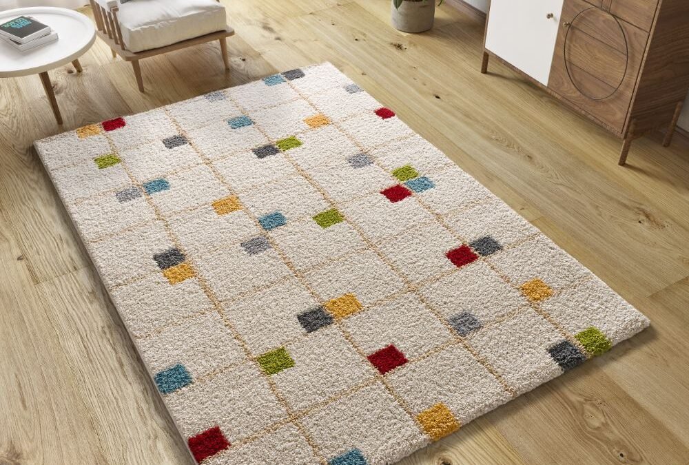 Alfombra Shaggy Estilo Geométrico Bremen Multi 8820 21