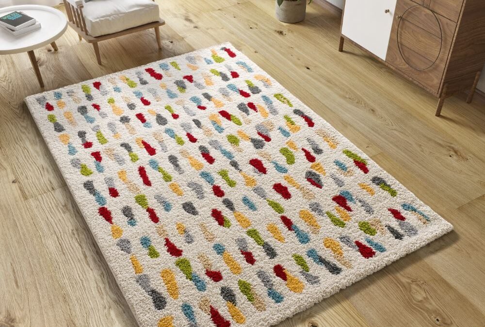 Alfombra Shaggy Estilo Geométrico Bremen Multi 8822 21