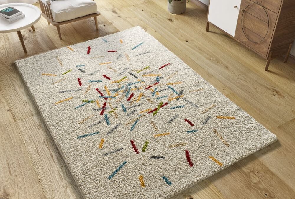 Alfombra Shaggy Estilo Geométrico Bremen Multi 8825 21