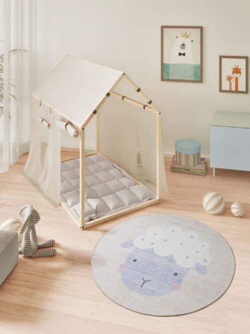 Alfombra Infantil Lavable Candy Crema 24063 41