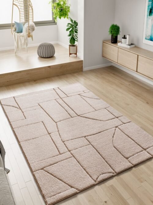 Alfombra Nórdica con Relieve Diena 40406-04 Blanco