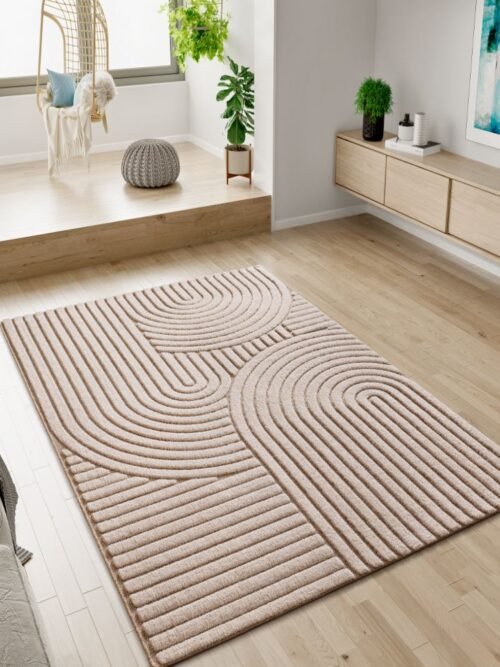 Alfombra Nórdica con Relieve Diena 40424 04 Blanco