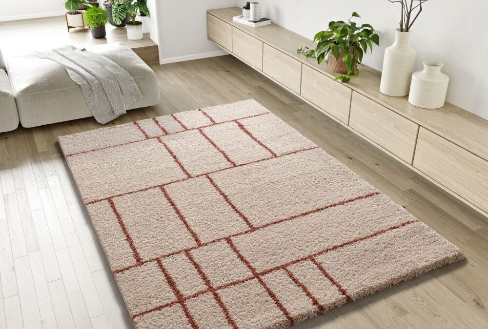 Alfombra Shaggy Estilo Geométrico Helia Caldera 8815 05