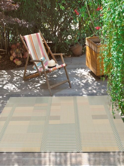 Alfombra Geométrica De Exterior-Interior Manila Multi 17615 21