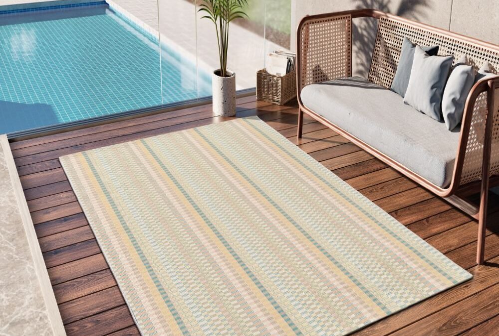 Alfombra Geométrica De Exterior-Interior Manila Multi 17616 21
