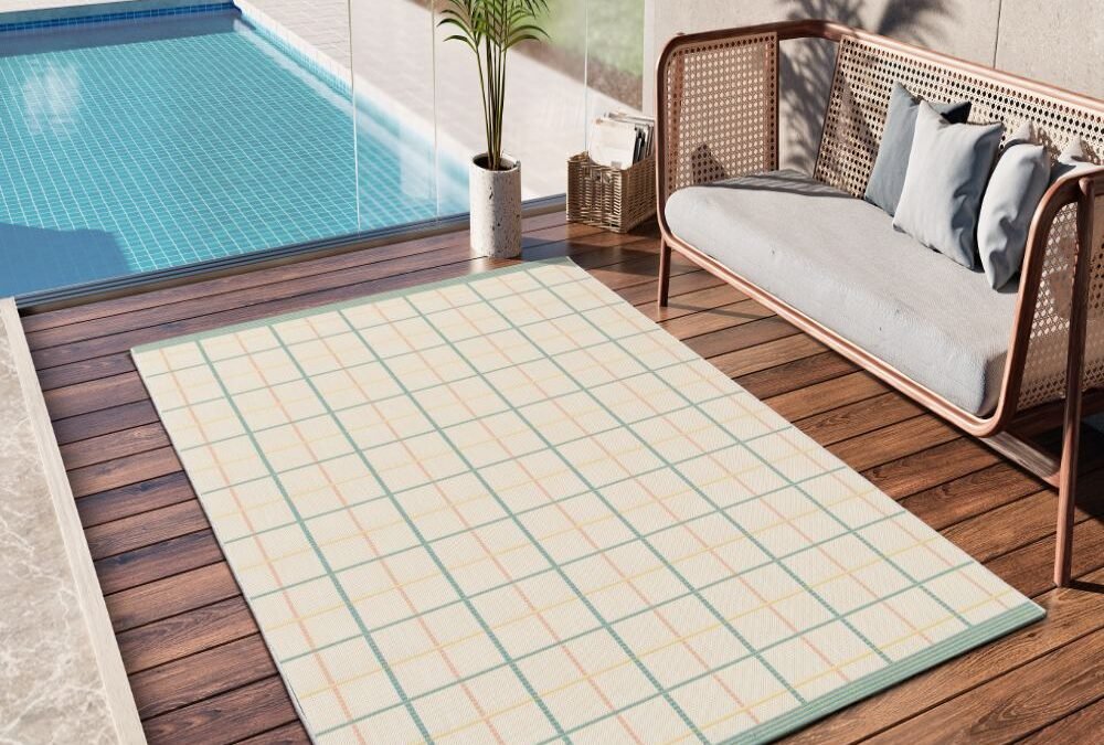 Alfombra Geométrica De Exterior-Interior Manila Multi 17628 21