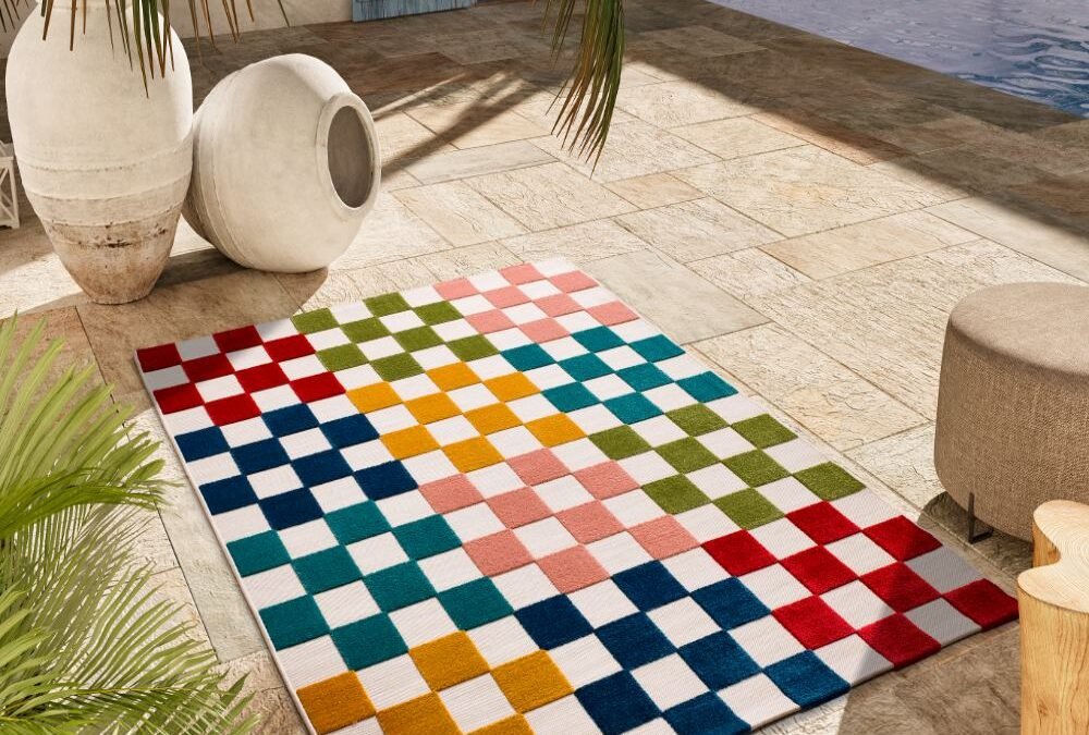 Alfombra Geométrica De Exterior-Interior Mila Multi 23516 21