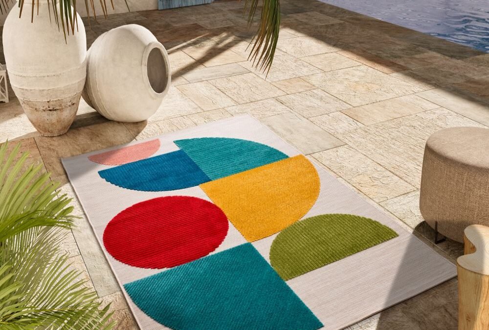 Alfombra Geométrica De Exterior-Interior Mila Multi 23522 21