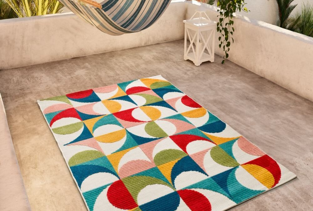 Alfombra Geométrica De Exterior-Interior Mila Multi 23524  21