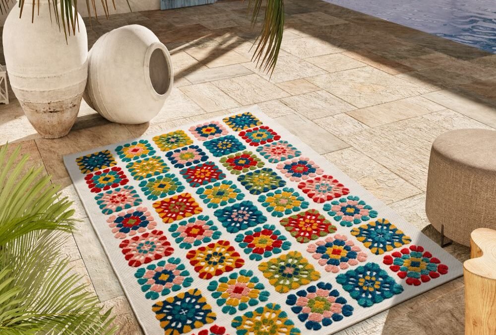 Alfombra Geométrica De Exterior-Interior Mila Multi 23528 21