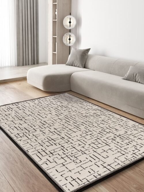 Alfombra Geométrica Retro Blanco 12888 04