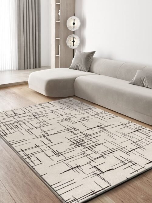 Alfombra Geométrica Retro Blanco 12890 04