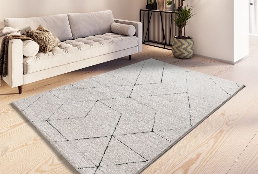 Alfombra Geométrica Turin Blanco 2378 04