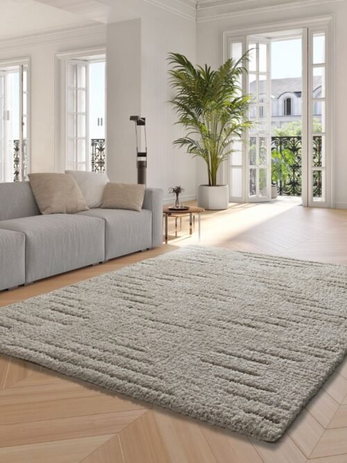 Alfombra Shaggy nórdico Atesa Crema 80366 41
