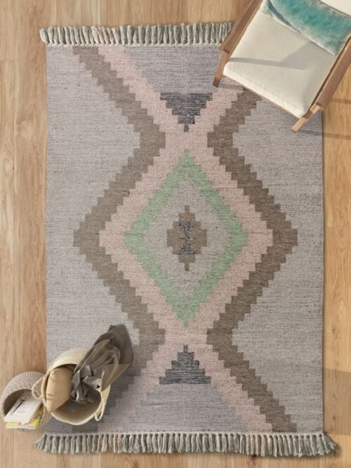 Alfombra Kilim con flechos Chandia Multi 1140 21