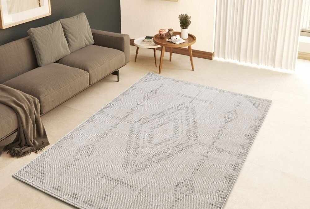 Alfombra Étnica con relieve Element Beige 9166 02