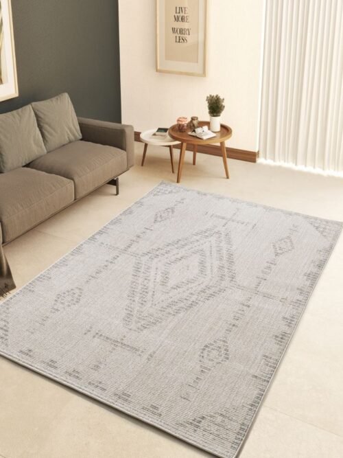 Alfombra Étnica con relieve Element Beige 9166 02