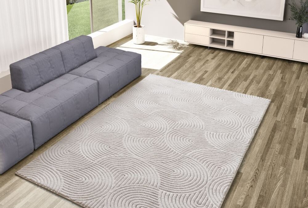 Alfombra Geométrica lavable Estilo Crema 23040 41
