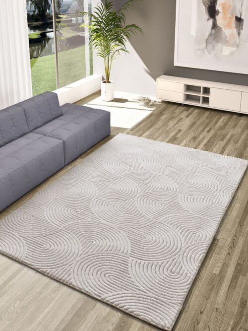 Alfombra Geométrica lavable Estilo Crema 23040 41