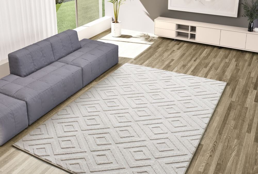 Alfombra Geométrica lavable Estilo Crema 23061 41