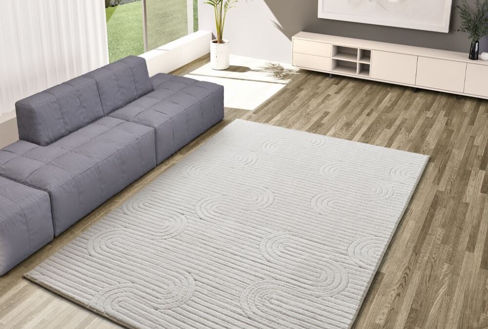 Alfombra Geométrica lavable Estilo Crema 23062 41