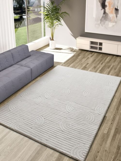 Alfombra Geométrica lavable Estilo Crema 23062 41