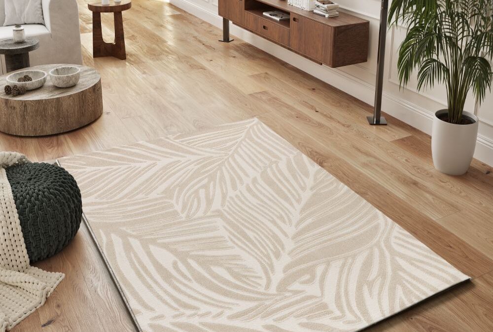 Alfombra Estilo Nórdico con relieve Sensation Blanco 12744 04